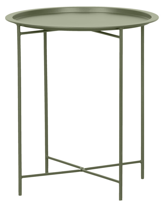 Sidebord Michigan stål olivengrøn Ø46,8 cm - Sunlife